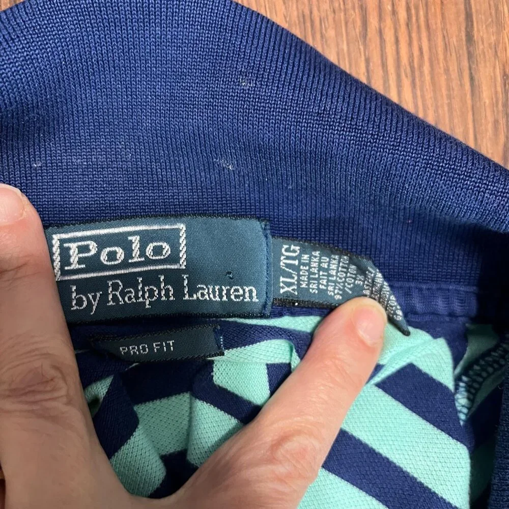 Vintage POLO‎ RALPH LAUREN Men's Striped Polo Golf Shirt Size X-Large
